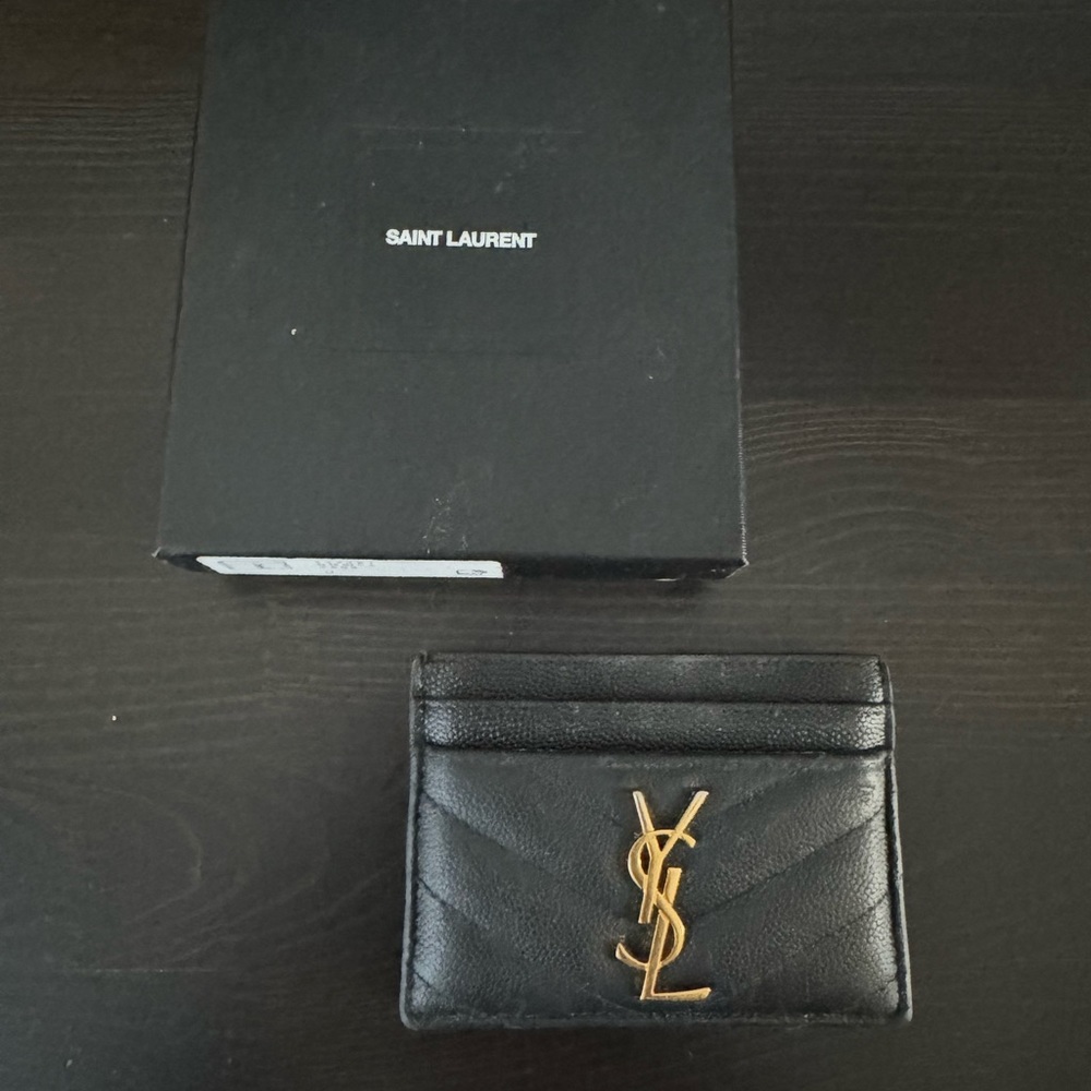 YSL monogram card case